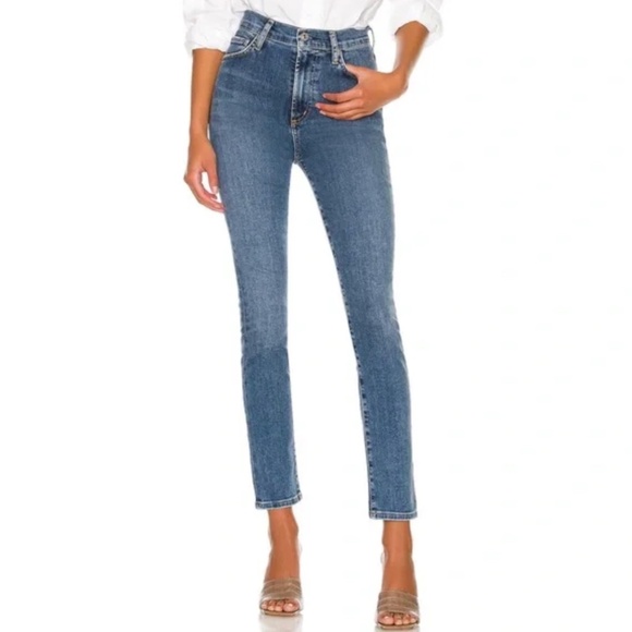 NEW Citizens of Humanity Olivia High Slim Ankle Jean Hightime Medium Indigo 27 - Picture 1 of 15